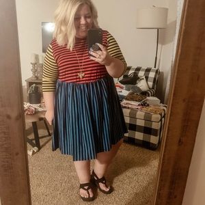 ASOS Curve multistripe dress